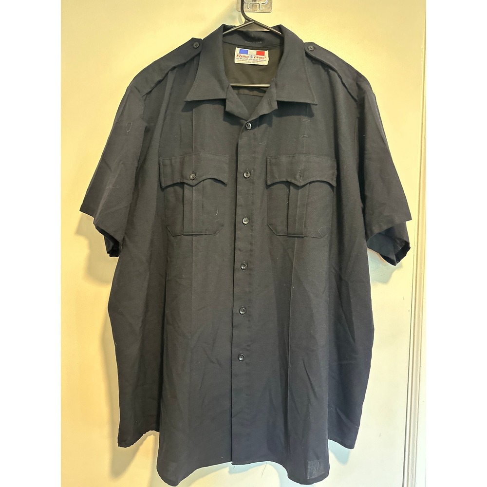 VTG Flying Cross Workwear Shirt Sz:XXL Black utility rockabilly uniform